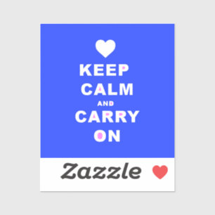 KEEP CALM AN CARRY ON Blue