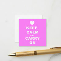 KEEP CALM AN CARRY ON Pink