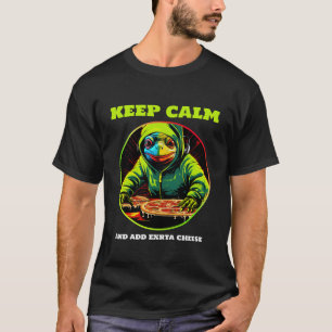 Keep calm and add extra cheese ninja turtle gaming T-Shirt