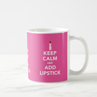 Keep calm and add lipstick x3 image mug