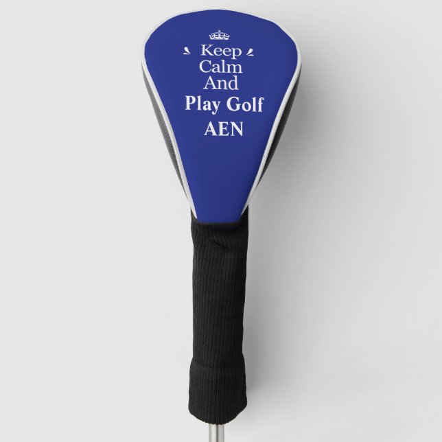 Keep Calm and Add Your Text Personalise  Golf Head Cover (Front)