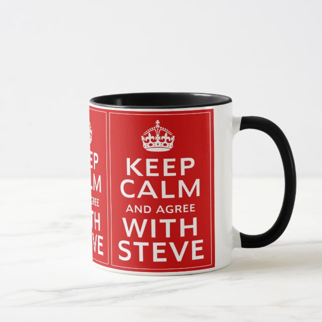 Keep Calm And Agree With Steve Mug (Right)