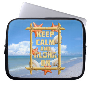 Keep Calm And Aloha On Laptop Sleeve