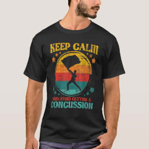 Keep Calm And Avoid Getting A Concussion Retro Co T-Shirt