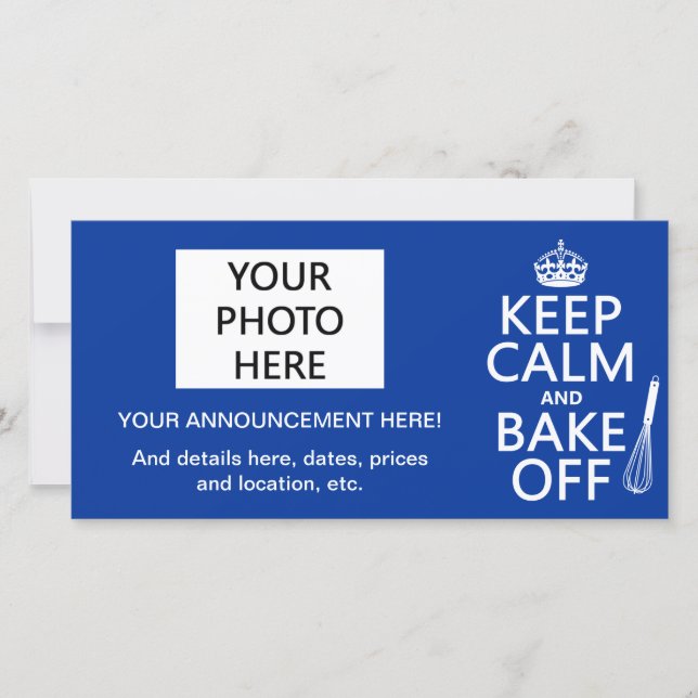 Keep Calm and Bake Off Announcement (Front)