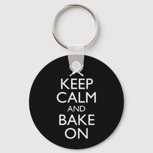 Keep Calm And Bake On Key Ring