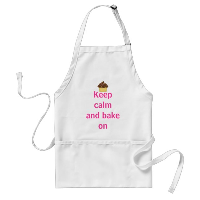 Keep calm and bake on standard apron (Front)