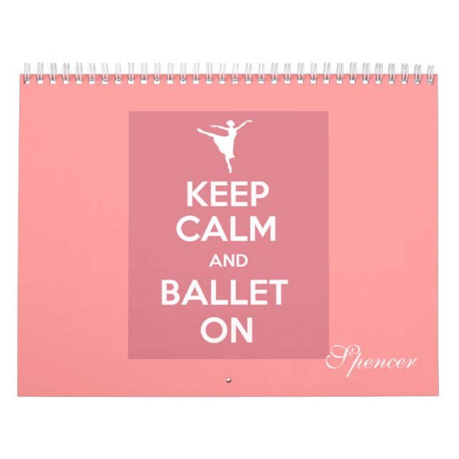 Keep calm and ballet on calendar (Cover)