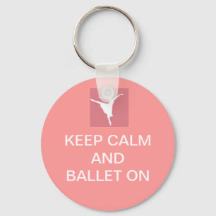 Keep calm and ballet on key ring