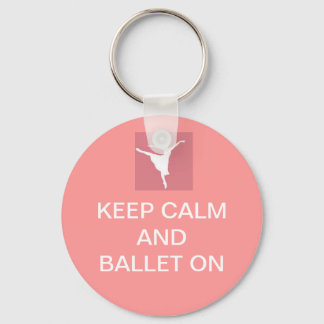 Keep calm and ballet on key ring