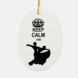Keep Calm and Ballroom Dance Ceramic Tree Decoration