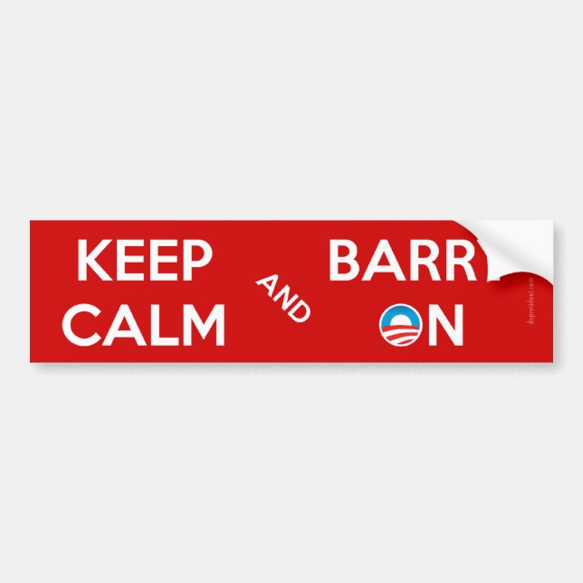 Keep Calm and Barry On Bumper Sticker (Front)
