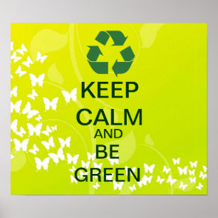 KEEP CALM And Be Green Canvas Print