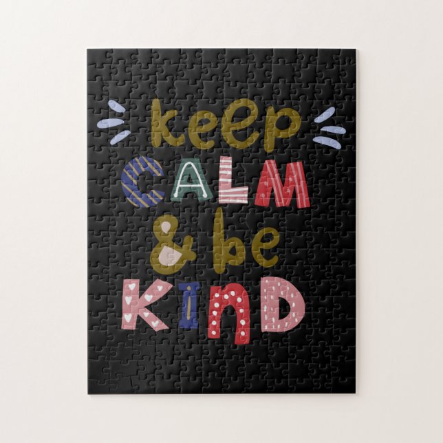 Keep Calm And Be Kind Jigsaw Puzzle (Vertical)