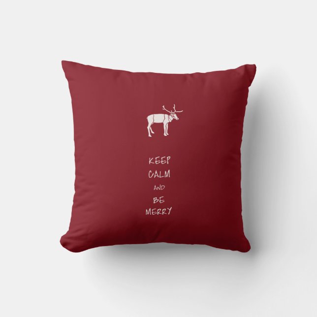 Keep Calm and Be Merry Cushion (Front)