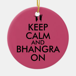 Keep Calm and Bhangra On Dancing Customisable Ceramic Ornament