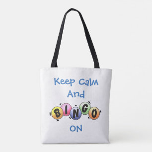 Keep Calm and Bingo On *Personalise It* Tote Bag