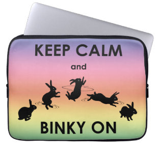 Keep Calm and Binky On Laptop Sleeve (Rainbow)