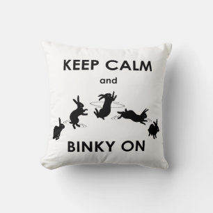 Keep Calm and Binky On Pillow (choose colour)