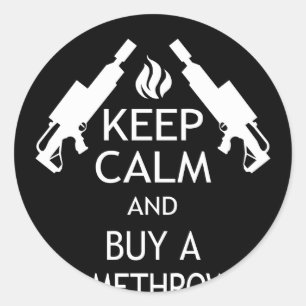 Keep Calm And Buy A Flamethrower Classic Round Sticker