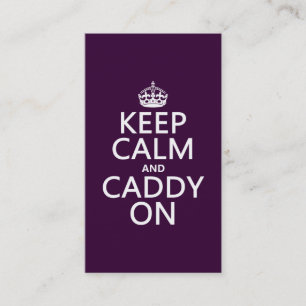 Keep Calm and Caddy On, Golf. Business Card
