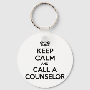 Keep Calm and Call a Counsellor Key Ring
