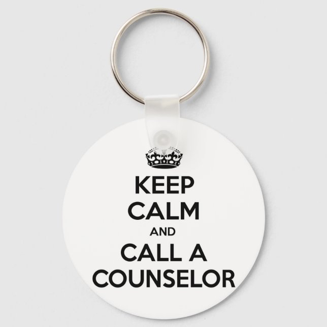 Keep Calm and Call a Counsellor Key Ring (Front)