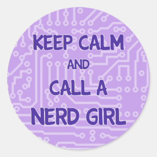 Keep Calm and Call a Nerd Girl Sticker