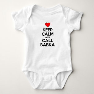 Keep Calm And Call Babka Slovak Baby Bodysuit