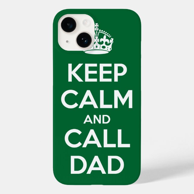 Keep Calm and Call Dad Case-Mate iPhone Case (Back)