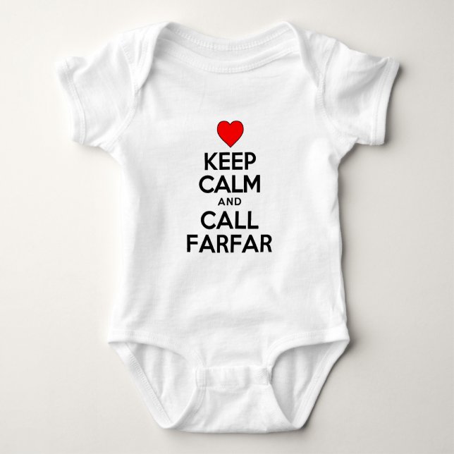 Keep Calm and Call Farfar Baby Bodysuit (Front)