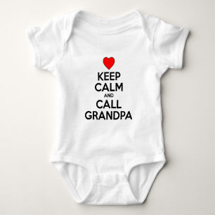 Keep Calm And Call Grandpa Baby Bodysuit