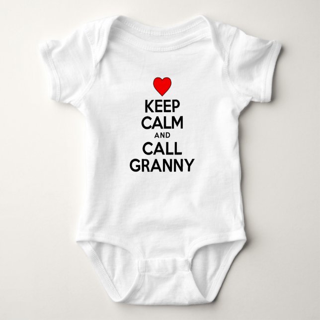 Keep Calm And Call Granny Baby Bodysuit (Front)