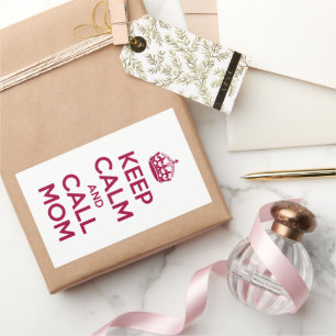 Keep Calm and Call Mom Rectangular Sticker