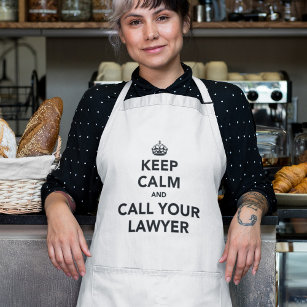 Keep Calm And Call Your Lawyer Standard Apron