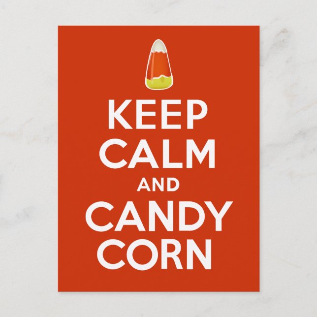 Keep Calm and Candy Corn Postcard (Front)