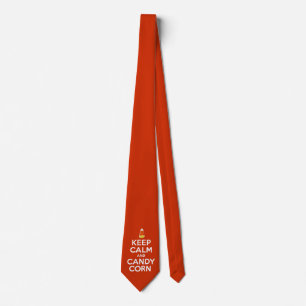 Keep Calm and Candy Corn Tie