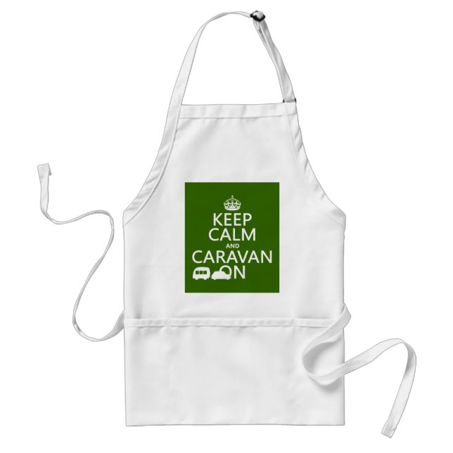 Keep Calm and Caravan On (customisable colours) Standard Apron (Front)