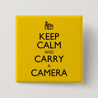 Keep Calm and Carry a Camera 15 Cm Square Badge