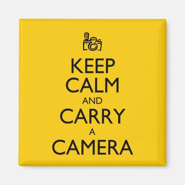 Keep Calm and Carry a Camera Magnet (Front)