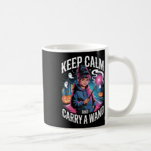 Keep Calm And Carry A Wand Teen Girl Halloween Wit Coffee Mug