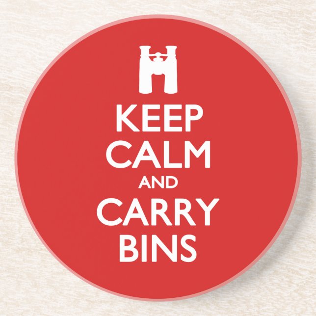 Keep Calm and Carry Bins Coaster (Front)