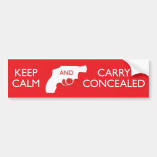 Keep Calm And Carry Concealed Bumper Sticker