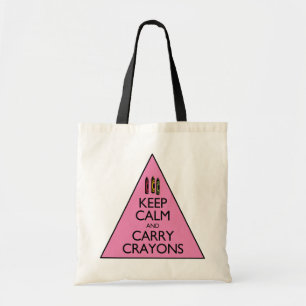 Keep Calm and Carry Crayons Tote Bag