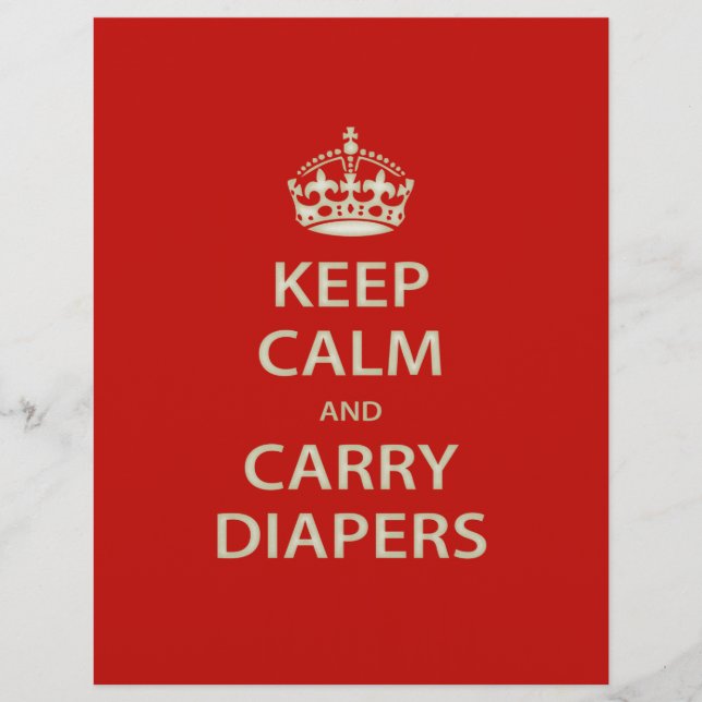 Keep Calm and Carry Diapers (Front)