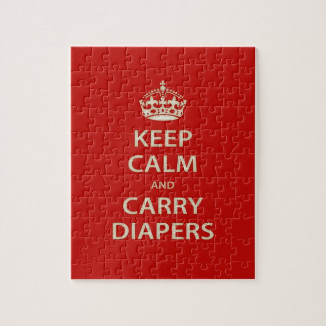 Keep Calm and Carry Diapers Jigsaw Puzzle (Vertical)