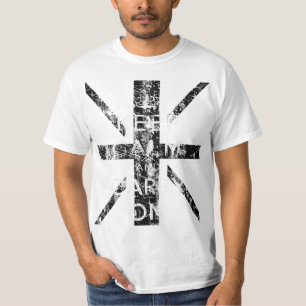 KEEP CALM AND CARRY DISTRESSED PRINT T-Shirt