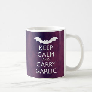 KEEP CALM AND CARRY GARLIC COFFEE MUG