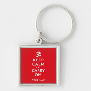 Keep Calm and Carry Om Luggage Laptop Tag Key Ring