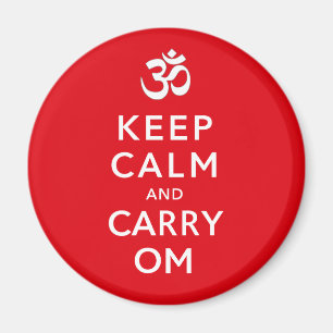 Keep Calm and Carry Om Motivational Morale Magnet